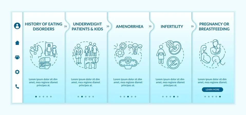 Intermittent fasting precautions onboarding vector template Ilustración de archivo