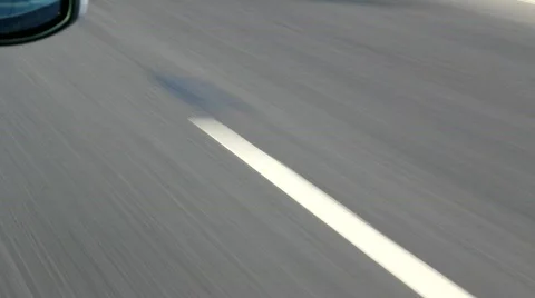 Intermittent road markings Stock Footage