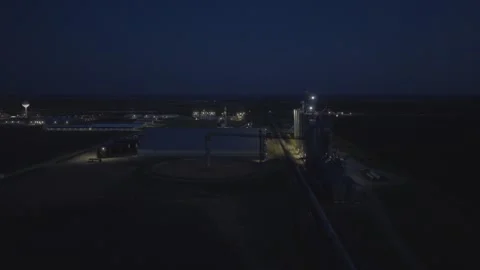 Intermodal Freight Rail Loop Agricultural Commodity Shipping Bulk Transport Stock Footage 337435354