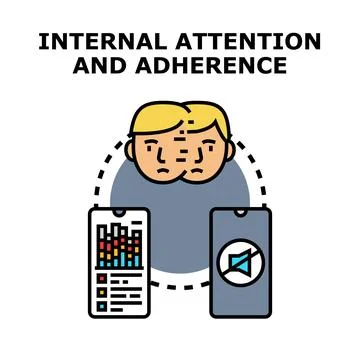 Internal attention and adherence developing self control Stock Illustration