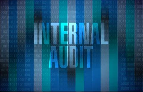 Internal Audit binary background sign concept Stockillustratie