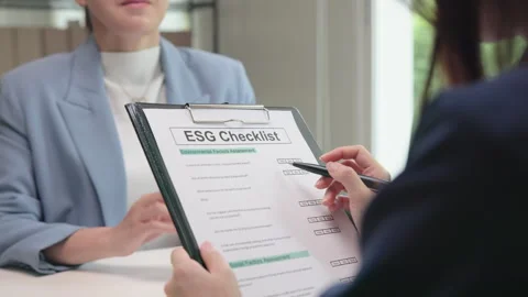 Internal audit ESG checklist supplier evaluation assessment in procurement .. Stock Footage 309351475