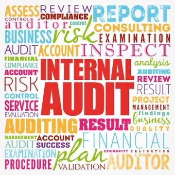 Internal Audit word cloud collage, business concept background Stock Illustration