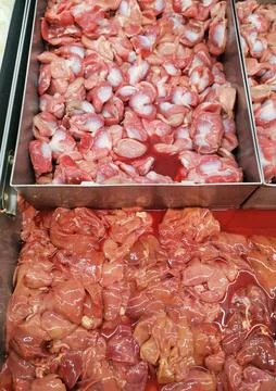 Internal chicken organs Stock Photos