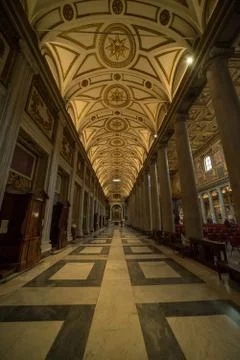 Internal of church Santa Maria Maggiore in Rome Stock Photos