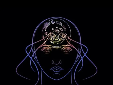 Internal Clockwork Abstraction Ilustração Stock