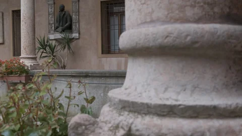 Internal cloister of the Basilica of Saint Anthony of Padua Stock Footage 344572980