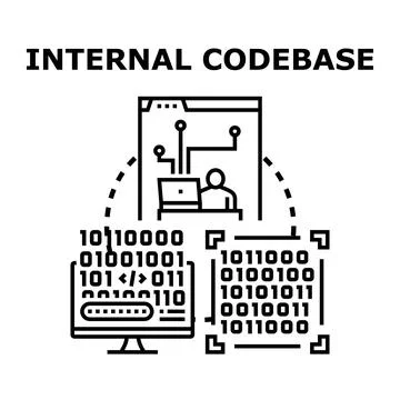 Internal codebase concepts of software development イラスト素材