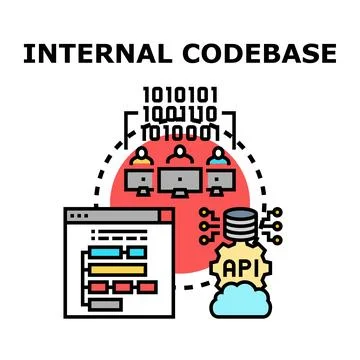 Internal codebase developing software application programming interface イラスト素材