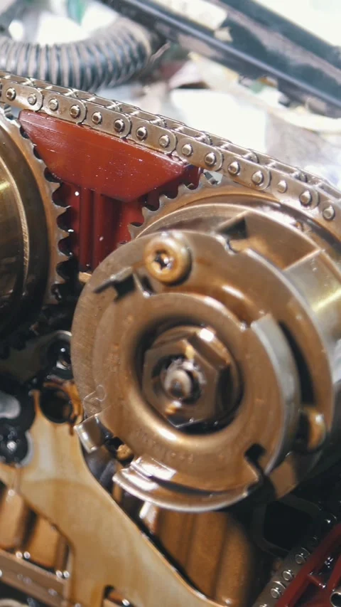 The internal combustion engine, disassembled, repair at car service. Stock Footage 336305932