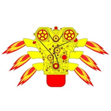 Internal combustion engine Stock Illustration