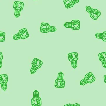 Internal combustion engine industry line vector seamless pattern 스톡 일러스트