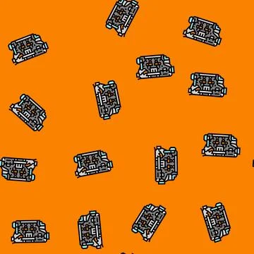 Internal combustion engine industry vector seamless pattern Illustrazione stock