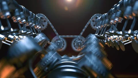 Internal Combustion Engine Loop Animation Stock Footage 314688373
