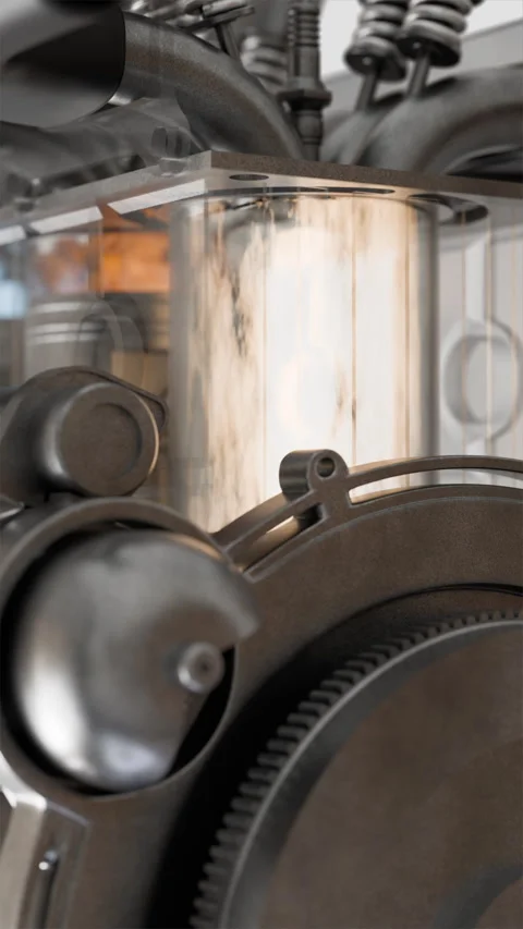 Internal Combustion Engine Piston Stock Footage 325220044