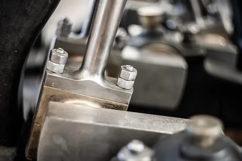 Internal combustion engine piston rod on the crankshaft Stock Photos
