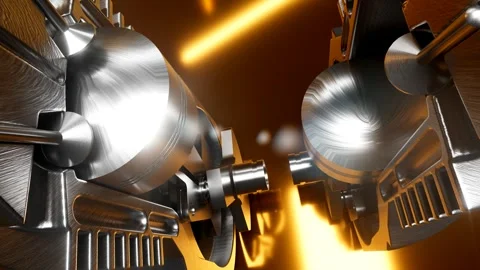 Internal Combustion Engine Pistons Close-Up View Vidéo 321261441