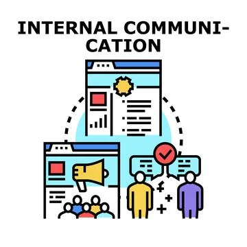 Internal communication strategy developing employee engagement and collabor.. 스톡 일러스트