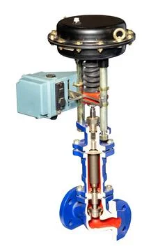 Internal components and design the pressure reducing valve. Is used to equip  Stock-Fotos