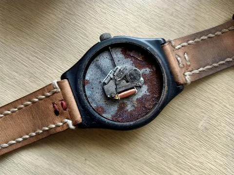 Internal components of a watch Stock Photos