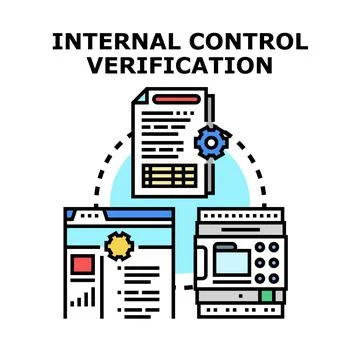 Internal control verification system process 스톡 일러스트