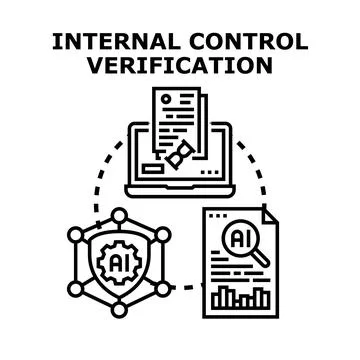 Internal control verification using artificial intelligence auditing Stock Illustration