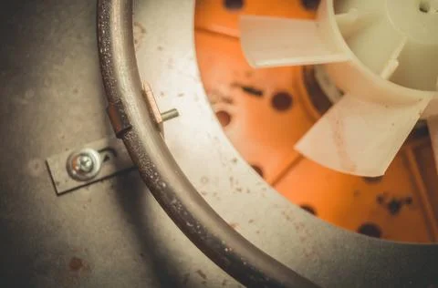 The internal device of the electric dryer for the dehydration of vegetables and Foto stock