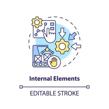 Internal elements concept icon Stock Illustration