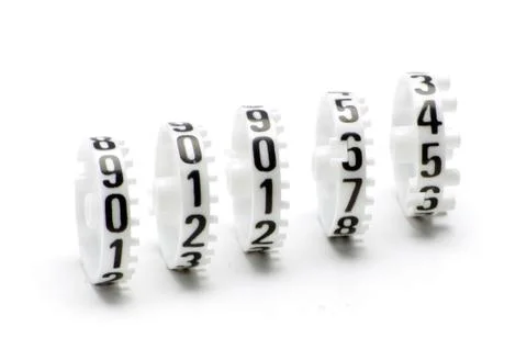 Internal elements of mechanical counter Stock Photos