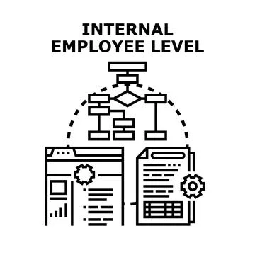 Internal employee level structure and career growth Stock Illustration