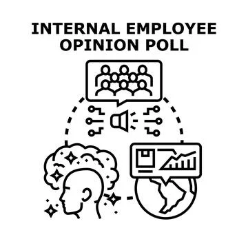 Internal employee opinion poll concept vector illustration Stock Illustration