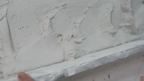 Internal finishing works with plaster. Stock Footage 147847770