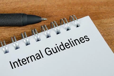 Internal Guidelines written on notepad representing business and work guide.. Фото