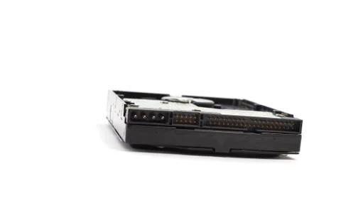 Internal Hard disk drive old IDE interface HDD isolated on white background. Stock Photos