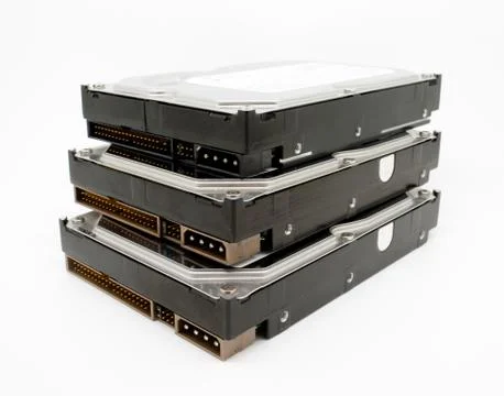 Internal hard disk drives, stacked Stock Photos