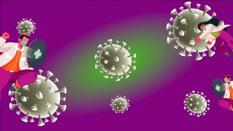 Internal immune system fight with virus Stock Footage 127001905
