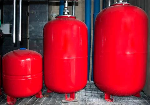 Internal industrial boilers Stock Photos