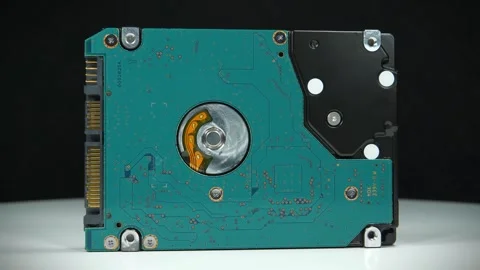 Internal laptop HDD for storing important data.Digital data stored on hard drive Stock Footage 331102123