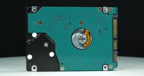 Internal laptop HDD used for saving critical documents and digital content Stock Footage 331750471