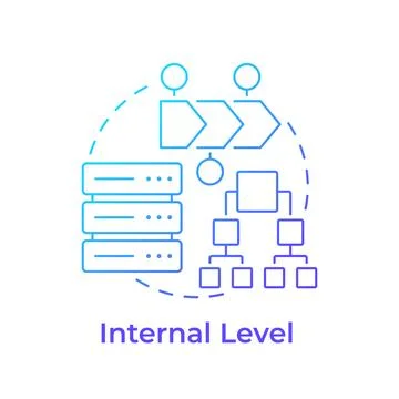 Internal level blue gradient concept icon Stock Illustration