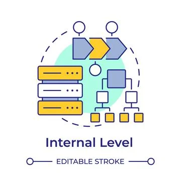 Internal level multi color concept icon イラスト素材