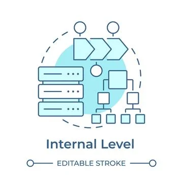 Internal level soft blue concept icon 스톡 일러스트