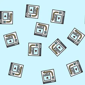 Internal linking seo vector seamless pattern Illustrazione stock