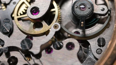 Internal Mechanism Of A Watch Stock Footage 171525354