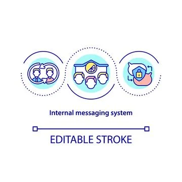 Internal messaging system concept icon Illustrazione stock