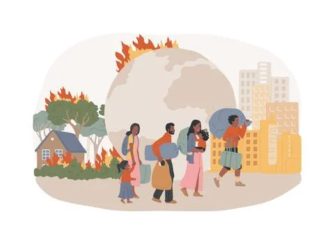 Internal migration isolated concept vector illustration. Ilustración de archivo