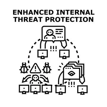 Internal network protecting from digital threats and risks Stock Illustration