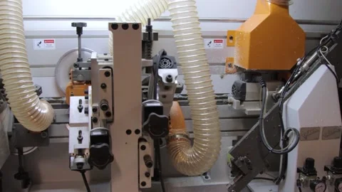 Internal part of an edgebanding machine Stock Footage 133356276