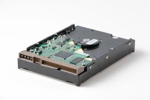 Internal PC Harddisk Drive isolated on white background, Data Storage Stock Photos