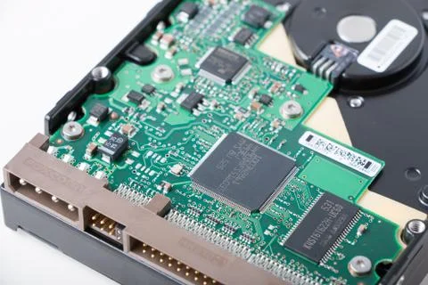 Internal PC Harddisk Drive isolated on white background, Data Storage Stock Photos